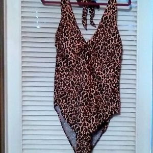 COPY - Leopard Print Swimsuit. 22W  NWT